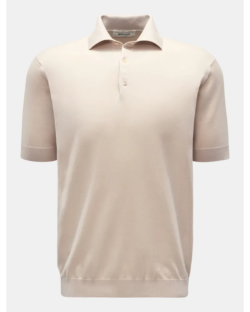 Filippo de Laurentiis Kurzarm-Strickpolo beige Beige