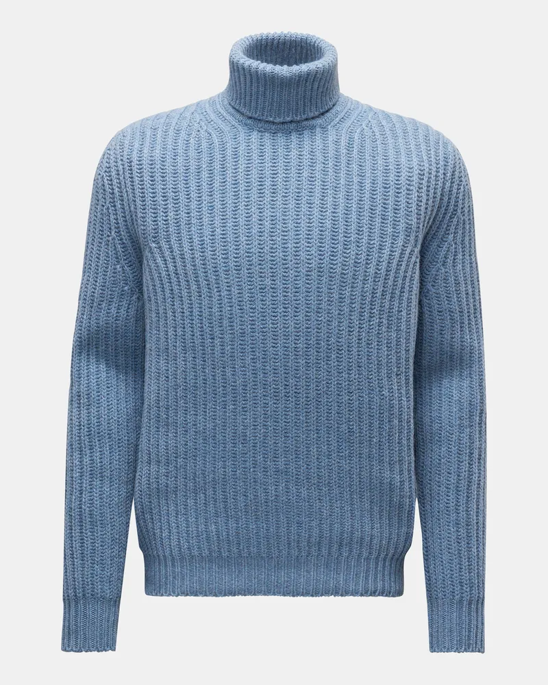 von BRAUN Herren - Cashmere Rollkragenpullover rauchblau Rauchblau
