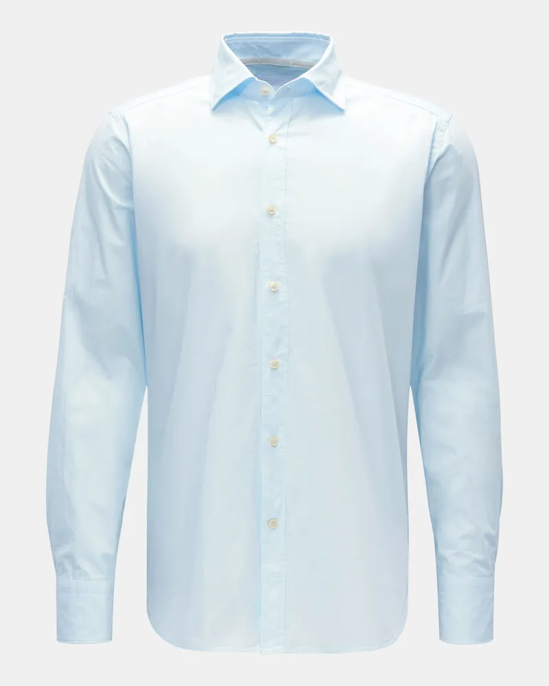 BRAUN Hamburg Herren - Casual Hemd Haifisch-Kragen hellblau Hellblau