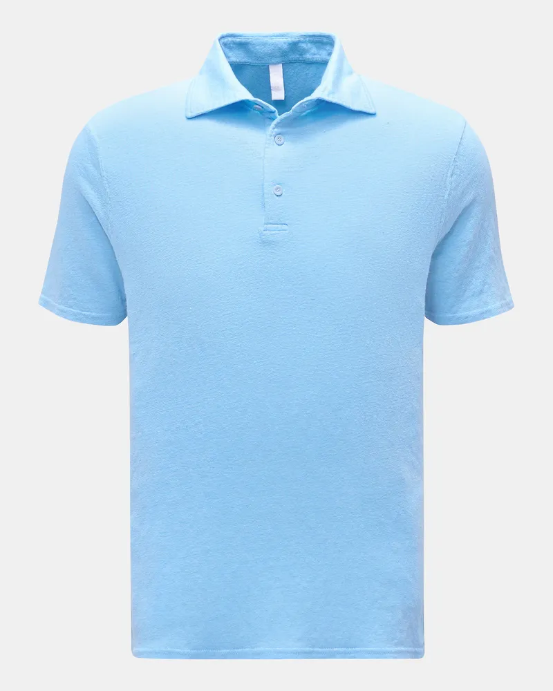 04651/ Herren - Leinen Jersey-Poloshirt hellblau Hellblau