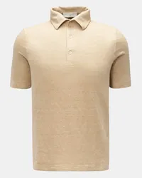 Filippo de Laurentiis Leinen Jersey-Poloshirt 'Jerlin' beige meliert Beige