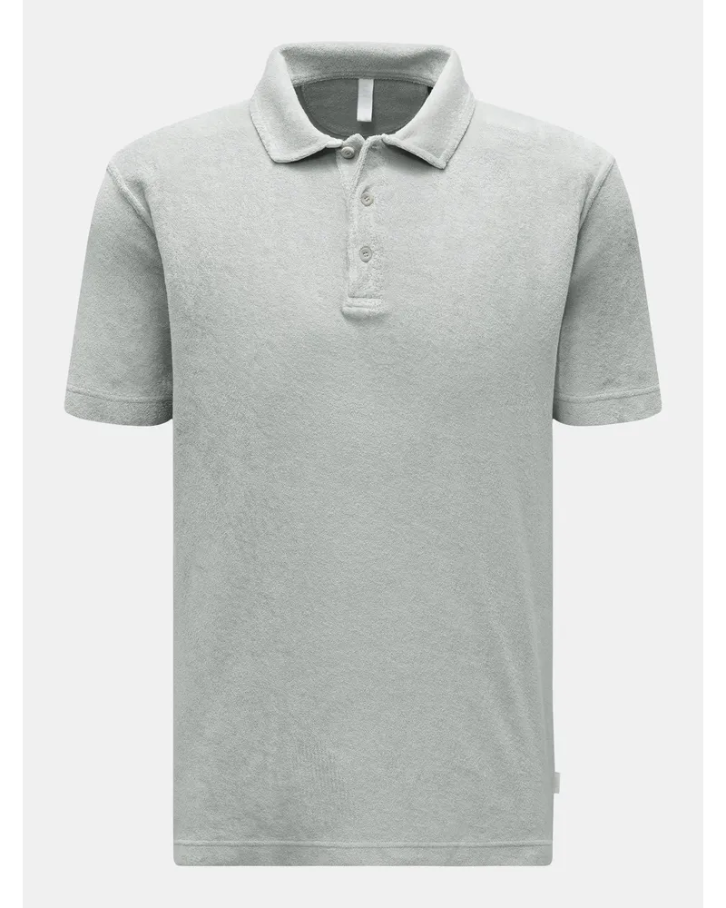 04651/ Frottee-Poloshirt 'Terry Polo' grau Grau