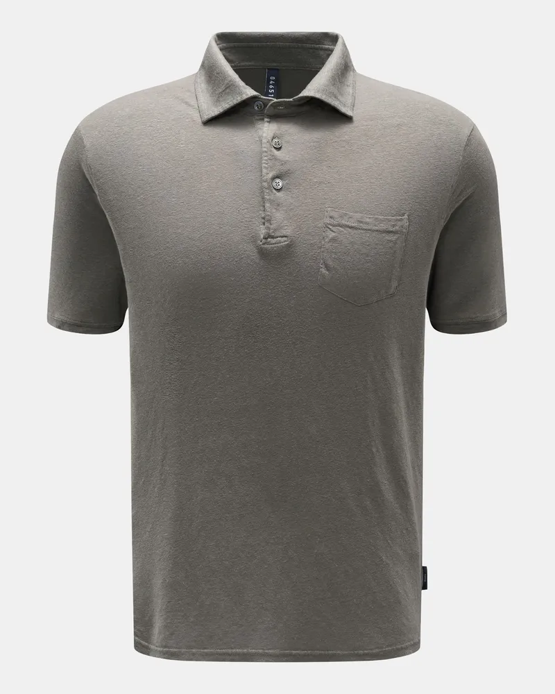 04651/ Herren - Leinen-Poloshirt grau Grau