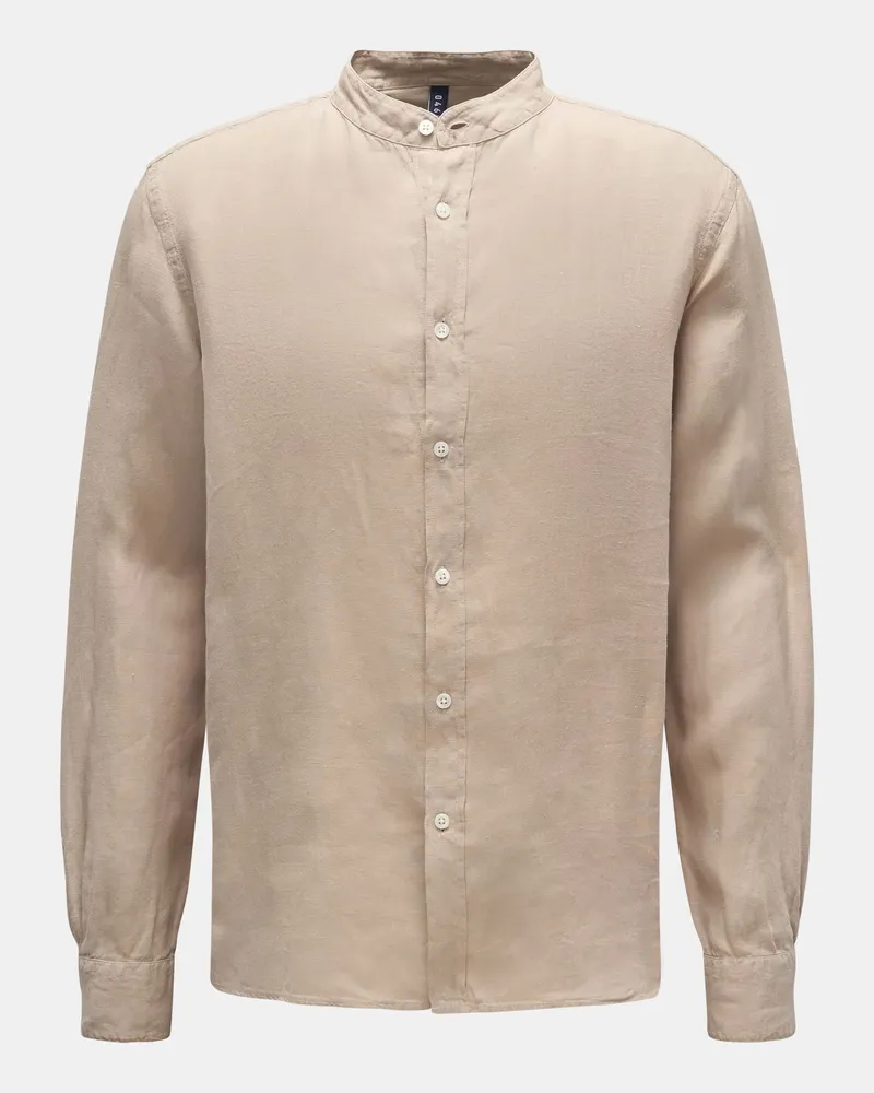 04651/ Herren - Leinenhemd 'Linen Guru' Grandad-Kragen beige Beige