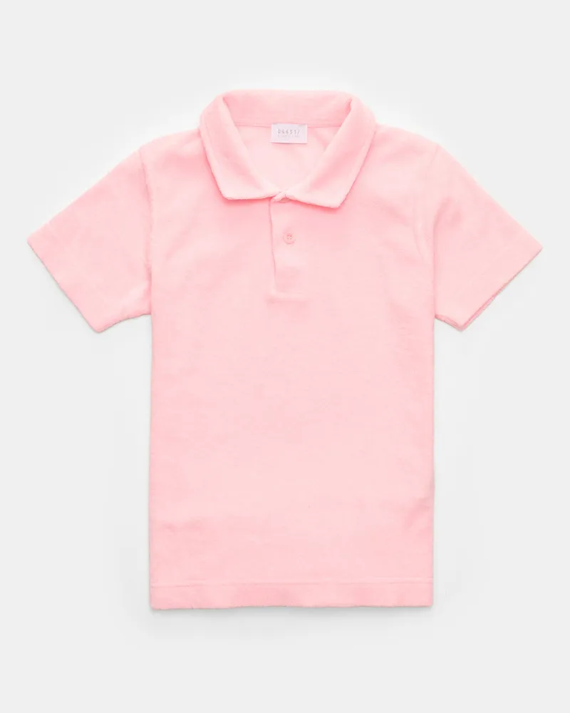 04651/ Herren - Kinder Frottee-Poloshirt 'Kids Oyster Polo' rosé Rosé