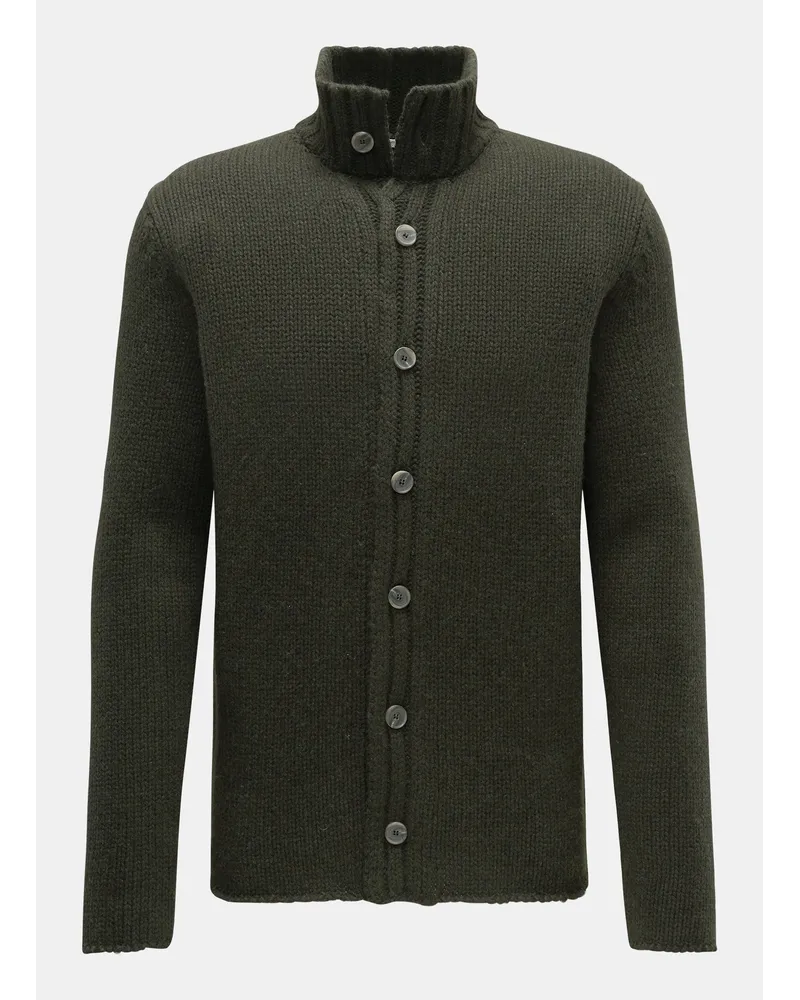 von BRAUN Cashmere Cardigan dark olive Dark