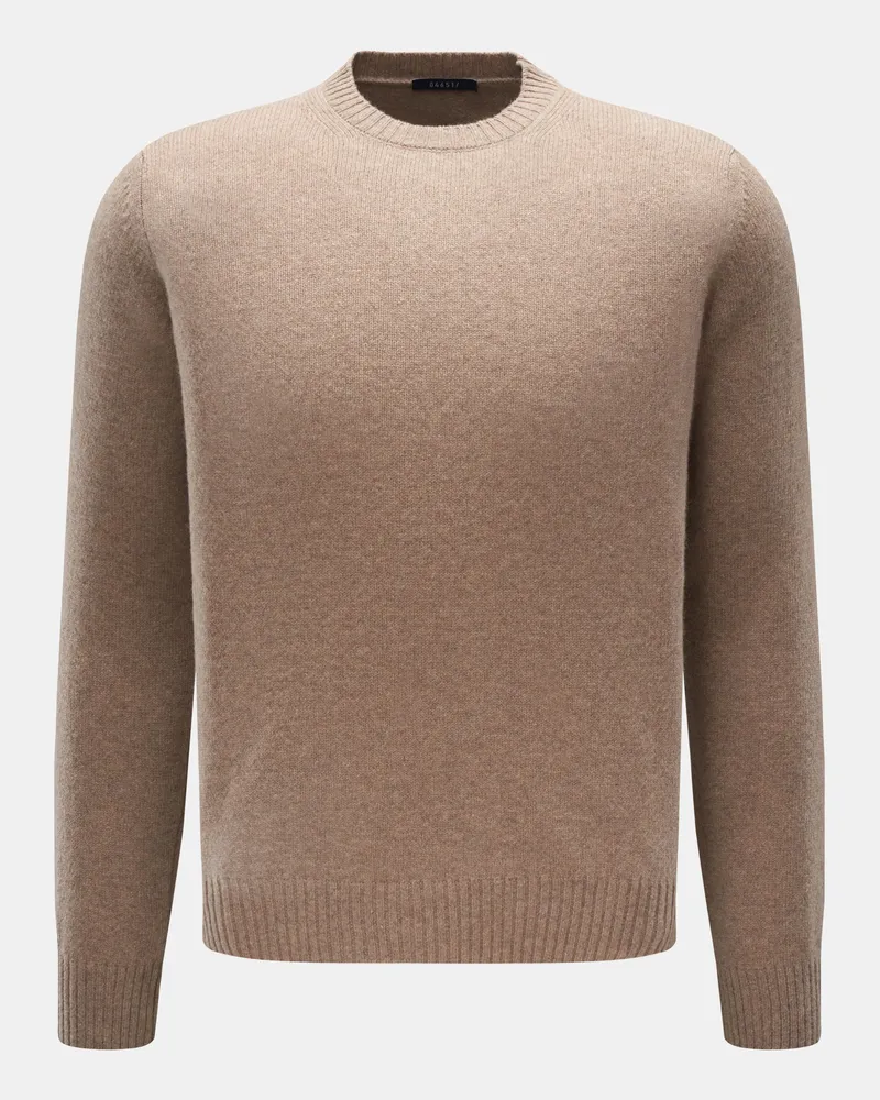 04651/ Herren - Rundhalspullover beige meliert Beige