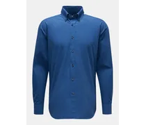 Casual Hemd Button-Down-Kragen graublau