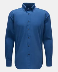 BRAUN Hamburg Casual Hemd Button-Down-Kragen graublau Graublau