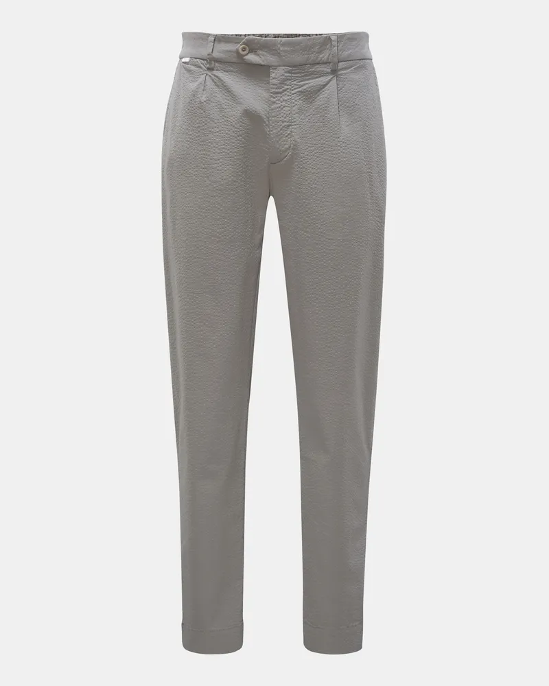 04651/ Herren - Seersucker Baumwollhose grau Grau