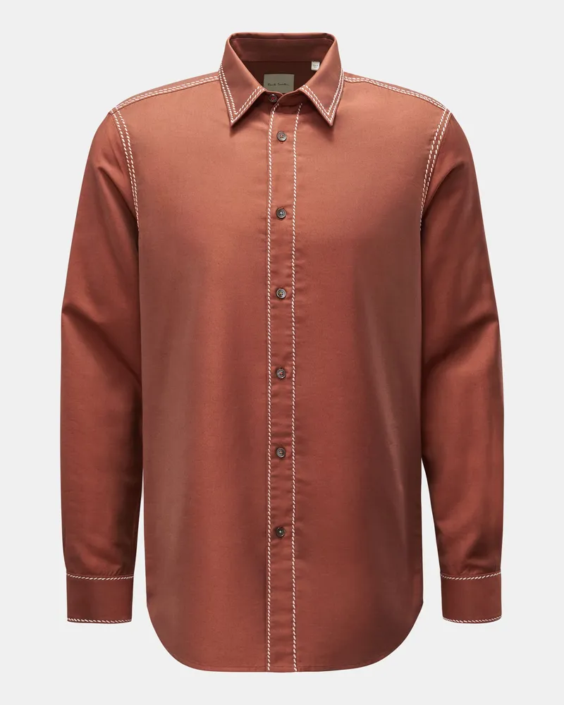 Paul Smith Herren - Casual Hemd Kent-Kragen braun Braun