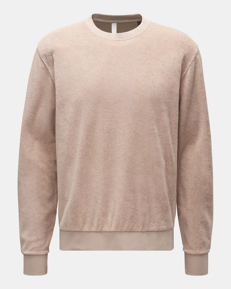 04651/ Herren - Frottee Rundhals-Sweatshirt beige Beige