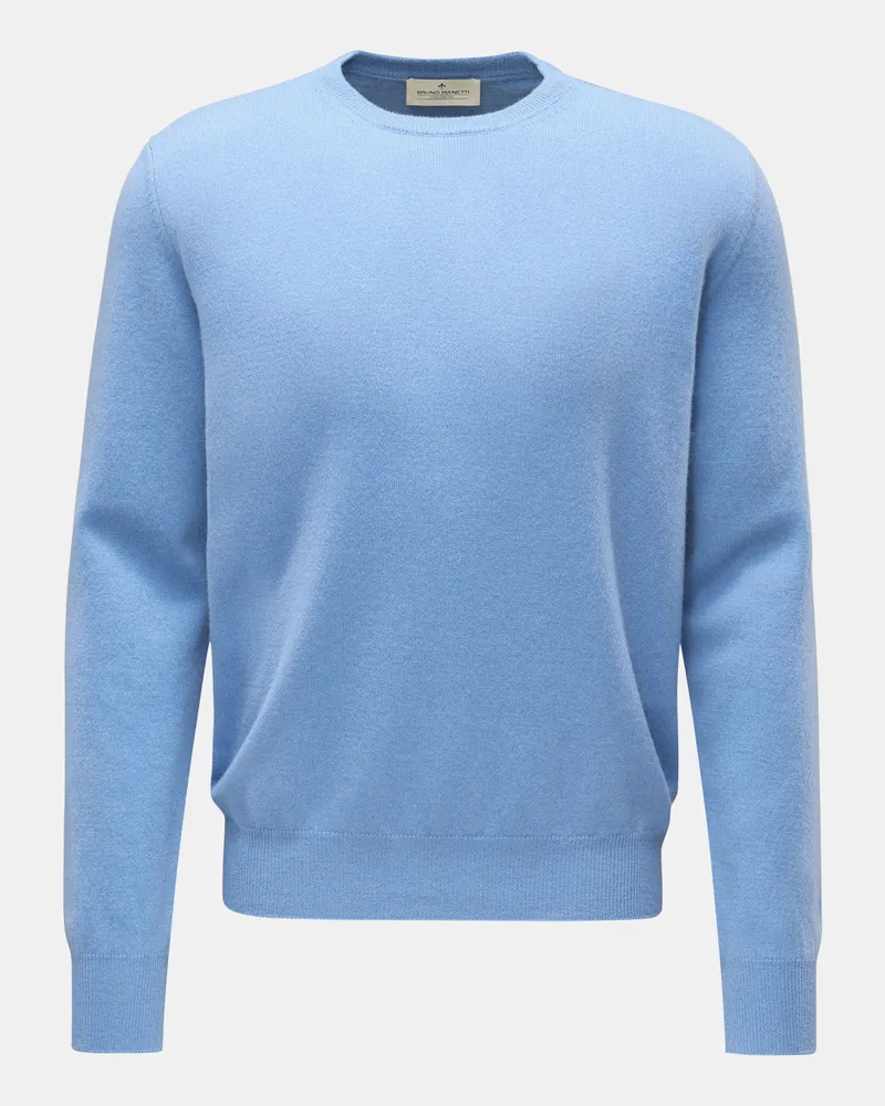 Bruno Manetti Herren - Cashmere Rundhalspullover rauchblau Rauchblau