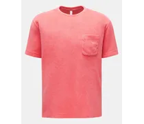 Frottee Rundhals-T-Shirt 'Terry Tee' koralle