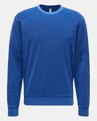 04651/ Frottee Rundhals-Sweatshirt blau Blau