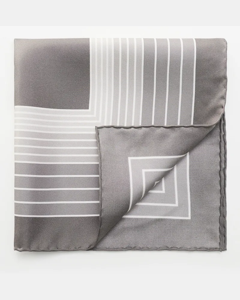 Tom Ford Herren - Einstecktuch grau gemustert Grau