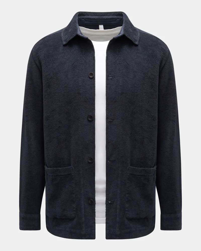 04651/ Herren - Frottee-Overshirt 'Terry Jacket' navy Navy
