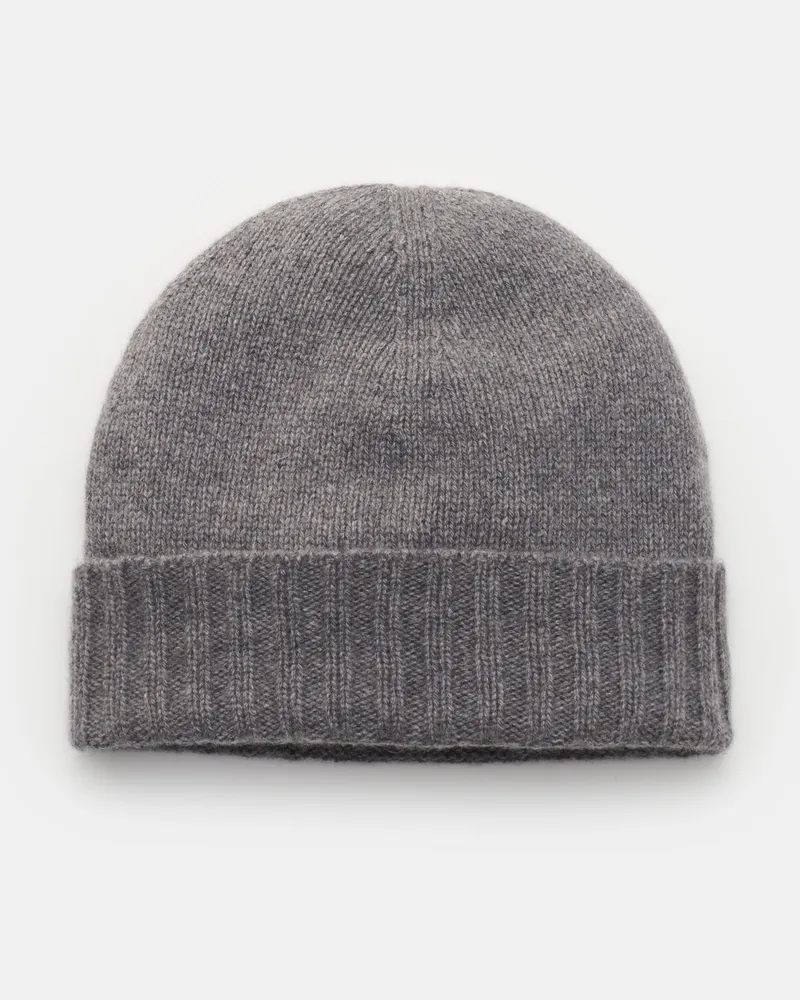 04651/ Herren - Cashmere Mütze grau Grau