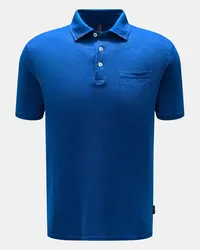 04651/ Leinen-Poloshirt blau Blau