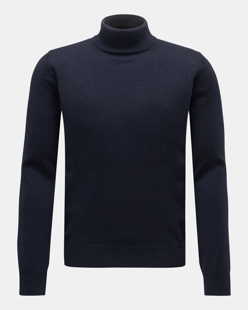 von BRAUN Herren - Cashmere Rollkragenpullover navy Navy