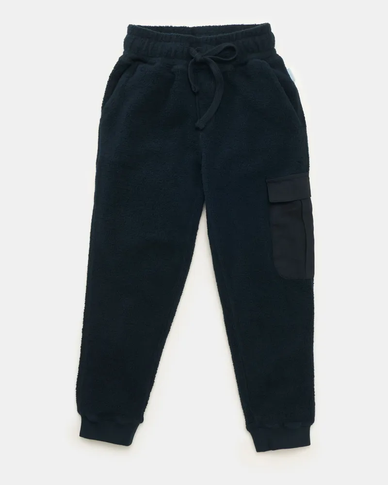04651/ Herren - Kinder Fleece-Cargo-Sweathose 'Oyster Kids' navy Navy