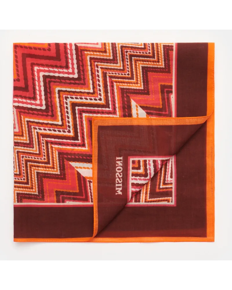 Missoni Einstecktuch rot/orange/braun Rot