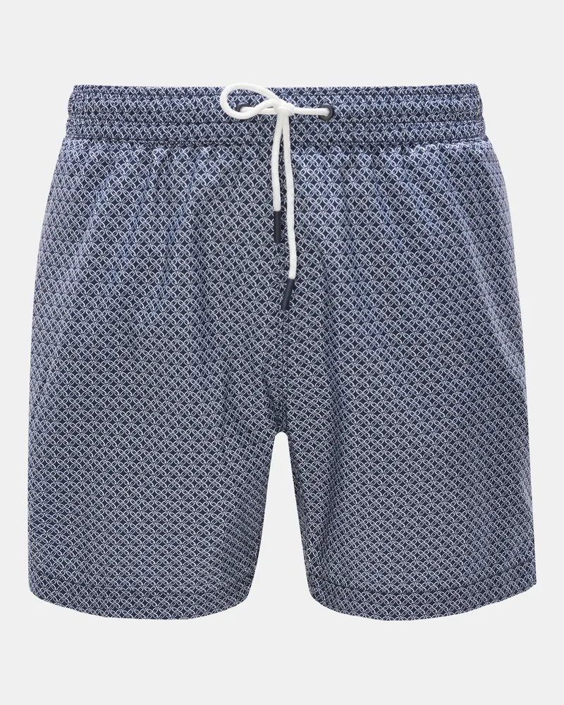 04651/ Herren - Badeshorts 'Tile Swim' navy/weiß gemustert Navy