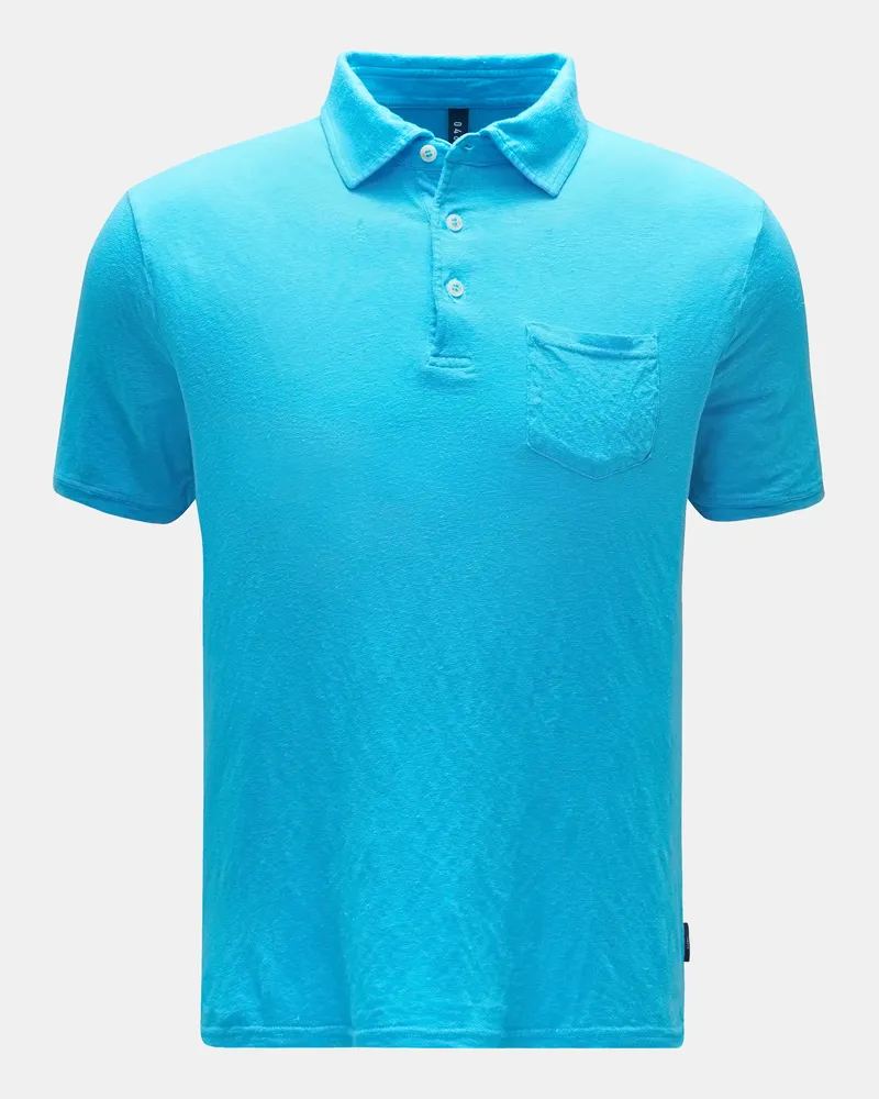 04651/ Herren - Leinen-Poloshirt türkis Türkis