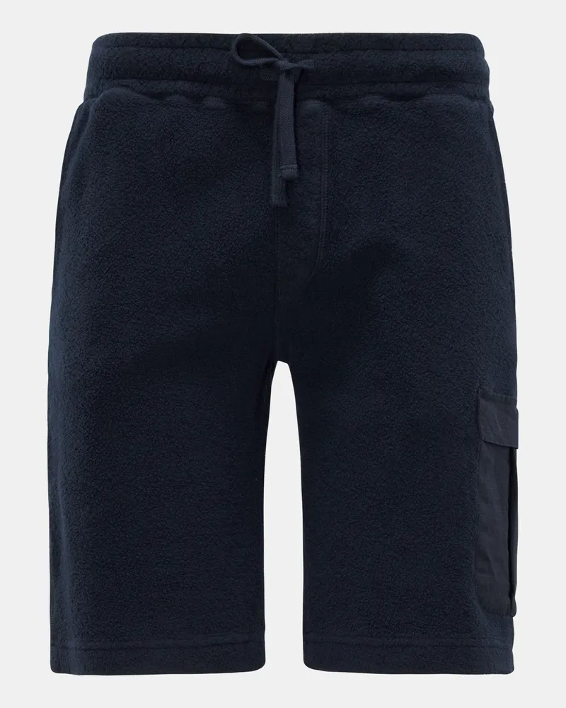 04651/ Herren - Fleece-Cargo-Shorts 'Oyster' navy Navy