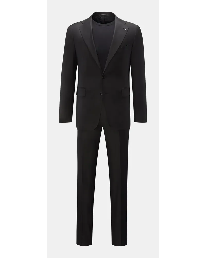 Tagliatore Anzug 'Vesuvio' schwarz Schwarz