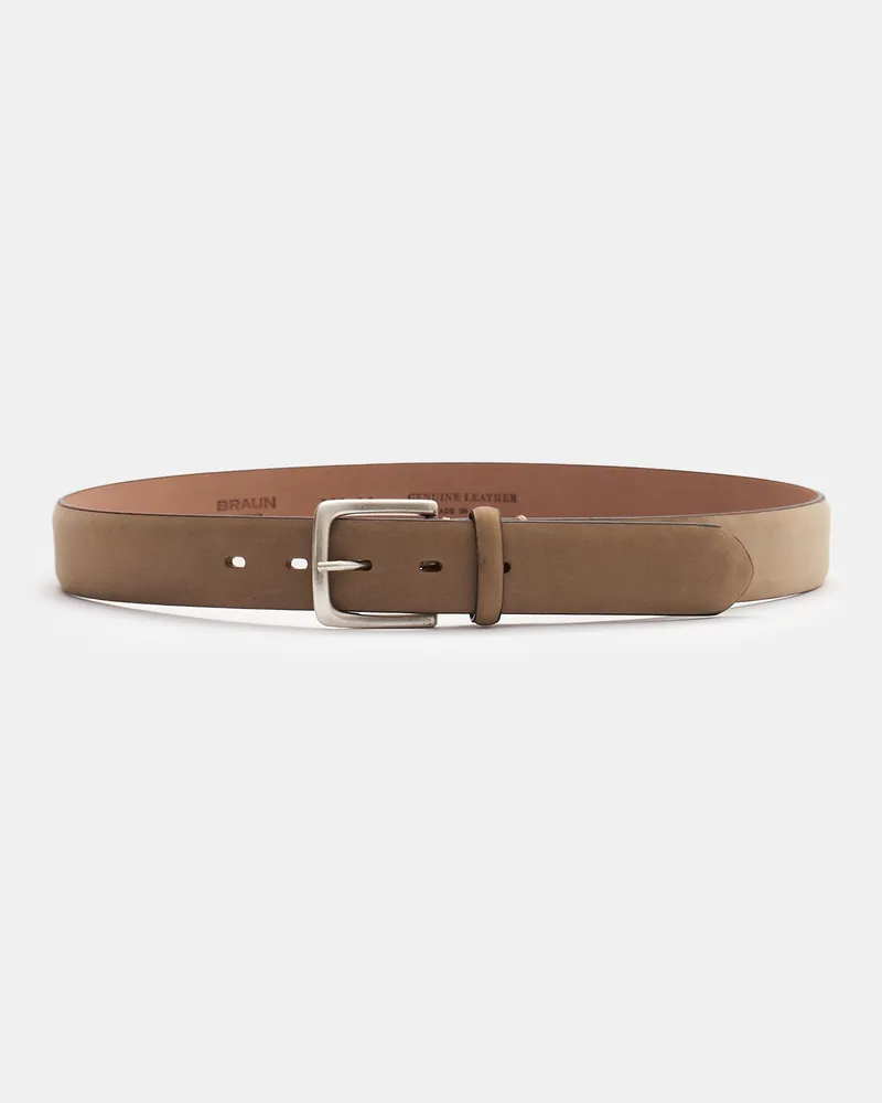 Fausto Colato Herren - Gürtel Nubukleder beige Beige