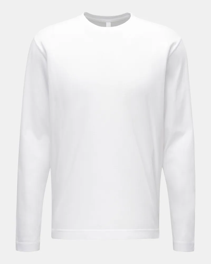 04651/ Herren - Rundhals-Longsleeve 'Oyster Jersey Tee' weiß Weiß