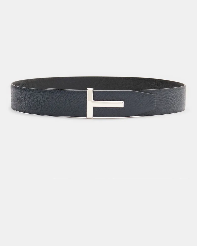 Tom Ford Herren - Gürtel dark navy/silber Dark