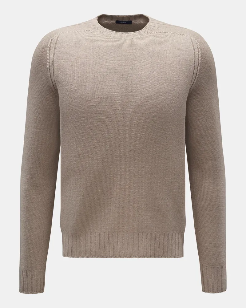 04651/ Herren - Rundhalspullover 'Foggy Crew' beige Beige