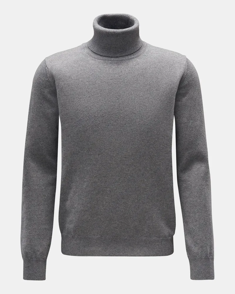 von BRAUN Herren - Cashmere Rollkragenpullover grau Grau