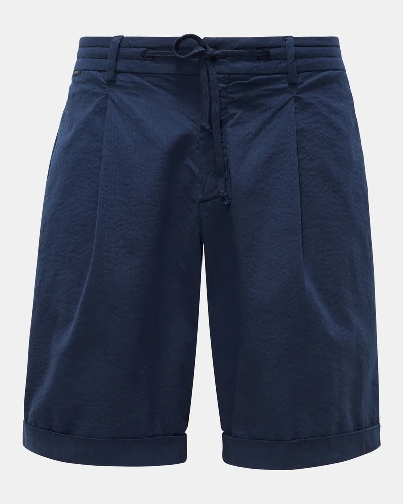 04651/ Herren - Seersucker-Bermudas navy Navy