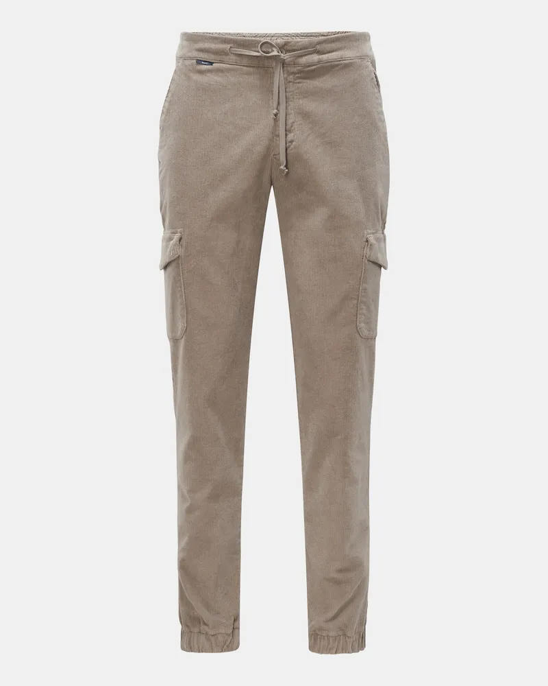 04651/ Herren - Cord Cargo-Joggpants beige Beige