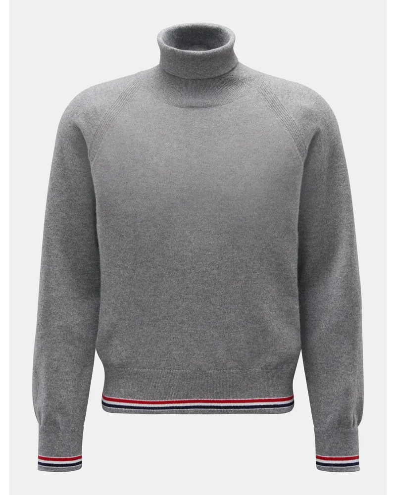 Thom Browne Cashmere Rollkragenpullover hellgrau Hellgrau