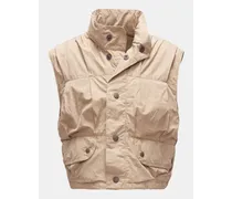 Outdoorweste 'Cropped Exhale Puffa' beige