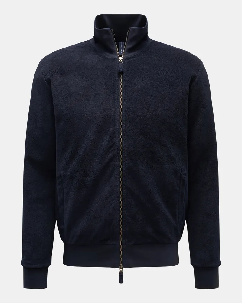 04651/ Frottee-Sweatjacke 'Terry Bomber' dark navy Dark