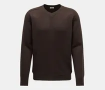 Herren - Cashmere V-Neck Pullover dunkelbraun