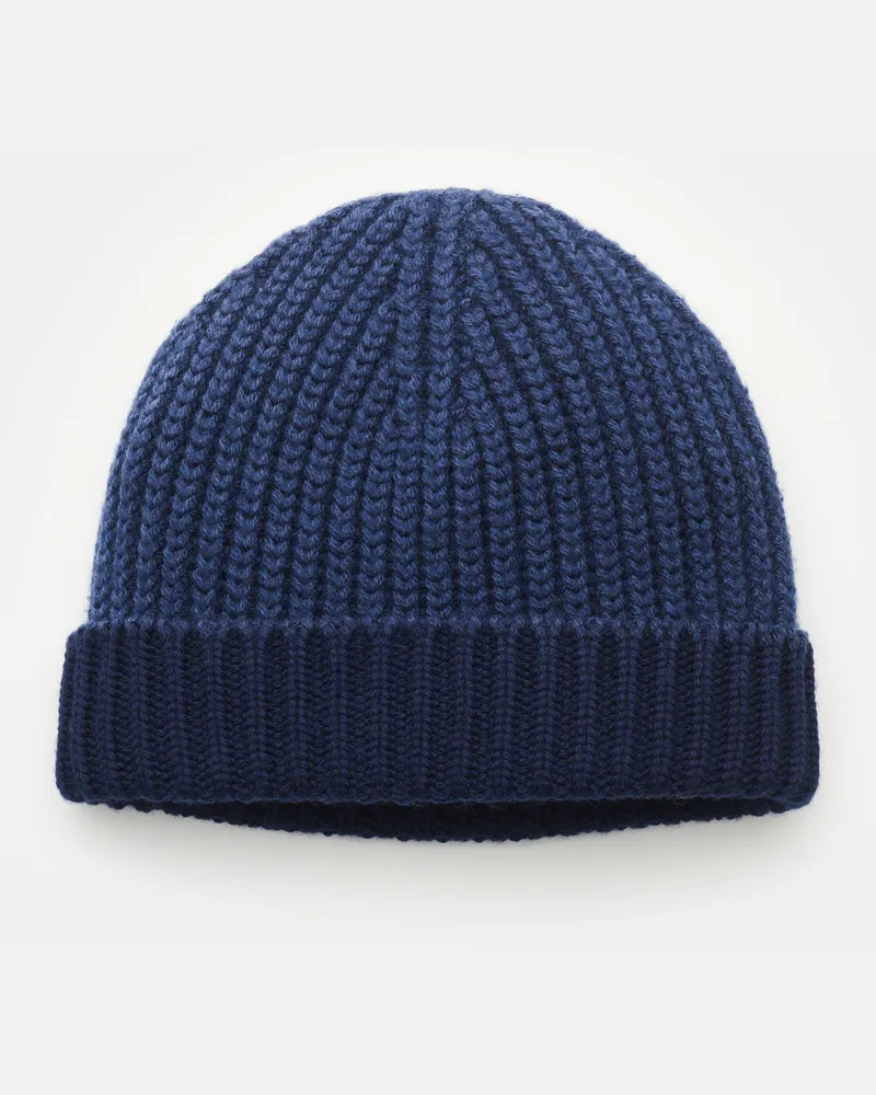 04651/ Herren - Wollmütze 'Foggy Hat' dunkelblau Dunkelblau