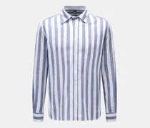 Herren - Casual Hemd 'Summer Striped Shirt' Kent-Kragen navy/weiß gestreift