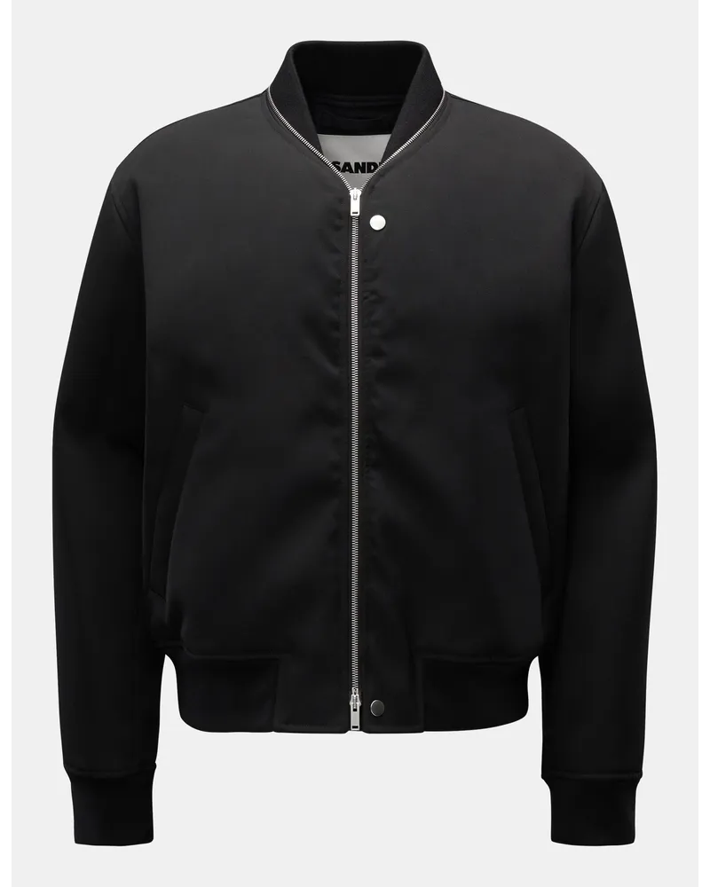 Jil Sander Woll-Blouson schwarz Schwarz