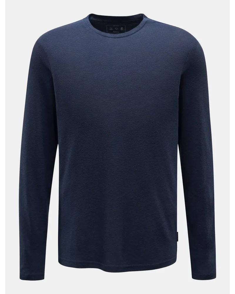 04651/ Rundhals-Longsleeve 'Linen Tee LS' navy Navy