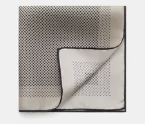 Herren - Einstecktuch grau/schwarz gepunktet