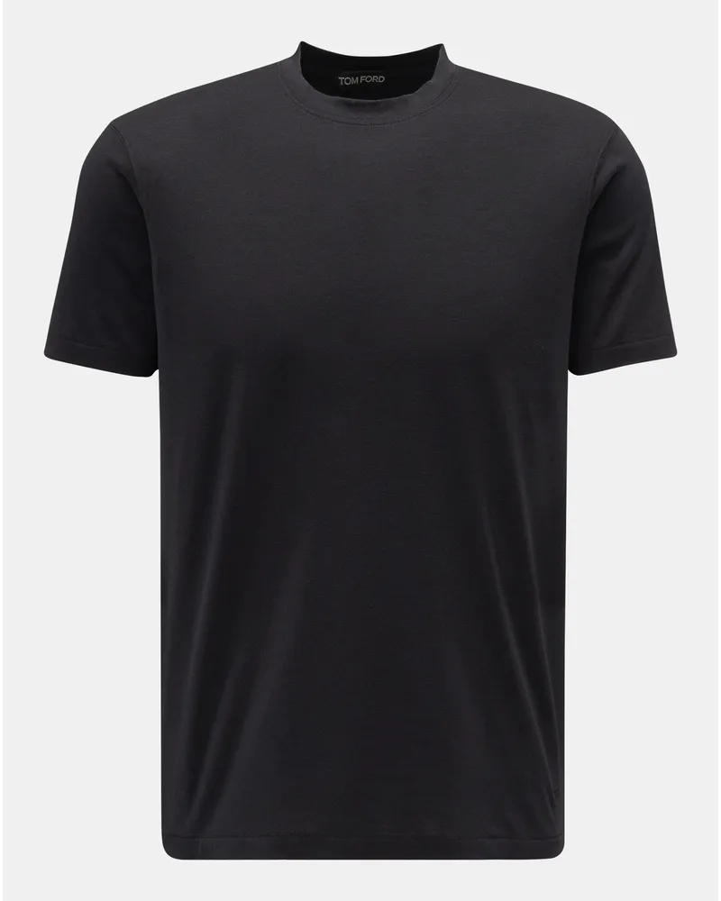 Tom Ford Rundhals-T-Shirt schwarz Schwarz