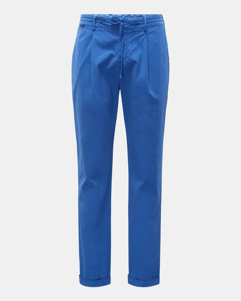 04651/ Herren - Seersucker Joggpants blau Blau