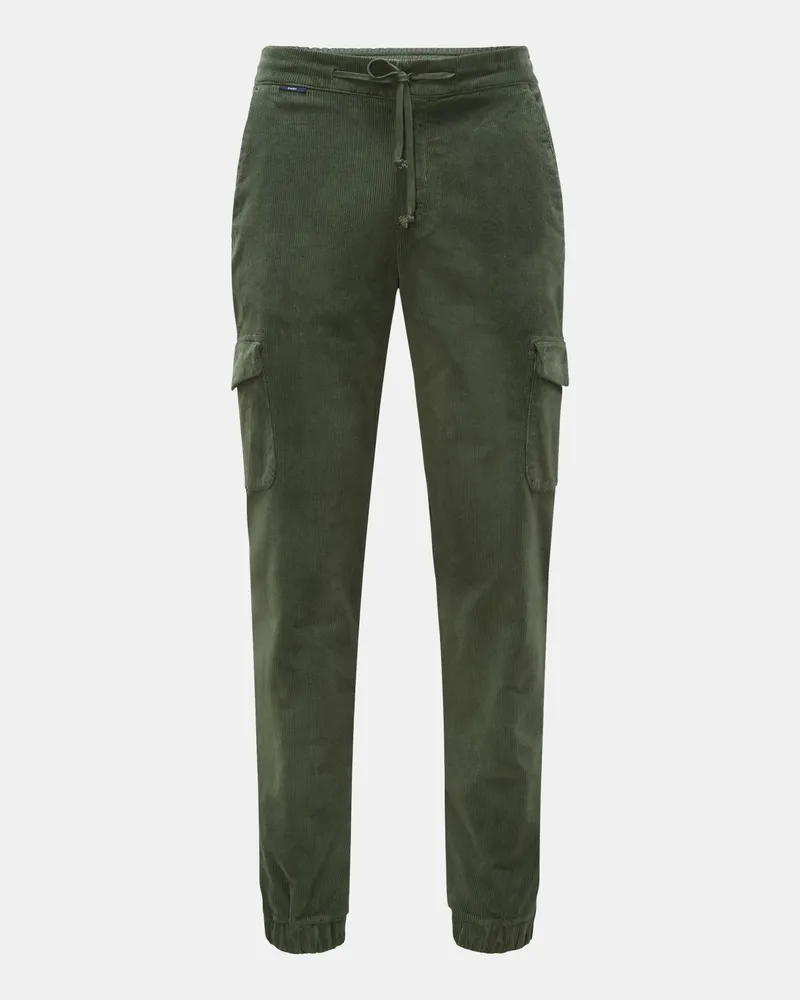 04651/ Herren - Cord Cargo-Joggpants grün Grün