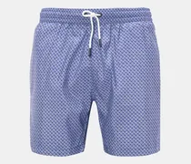 Herren - Badeshorts 'Tile Swim' blau/weiß gemustert
